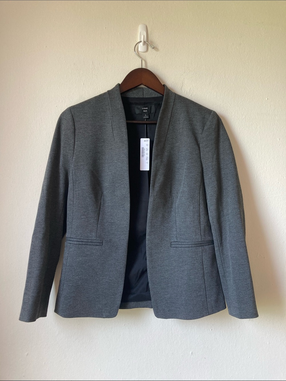 J. Crew Going Out Open-Front Blazer H2743 Women's 6 Stretch Minimalist - Picture 4 of 16